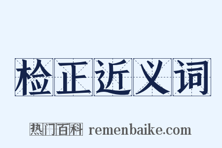 检正近义词是什么意思的图片